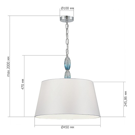 Светильник подвесной ST-Luce Хром, Голубой/Белый E27 3*40W SL1759.103.03 - фото