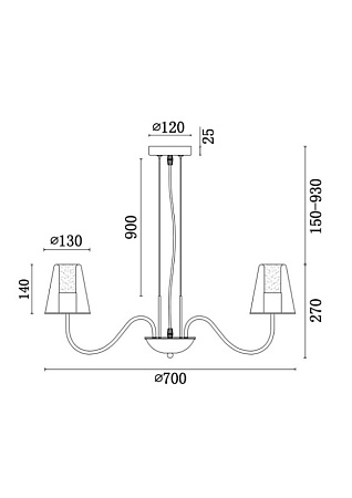 Люстра Freya Ursula FR5017PL-07CH - фото