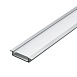 Профиль алюминиевый встраиваемый широкий, серебро, CAB252 - фото