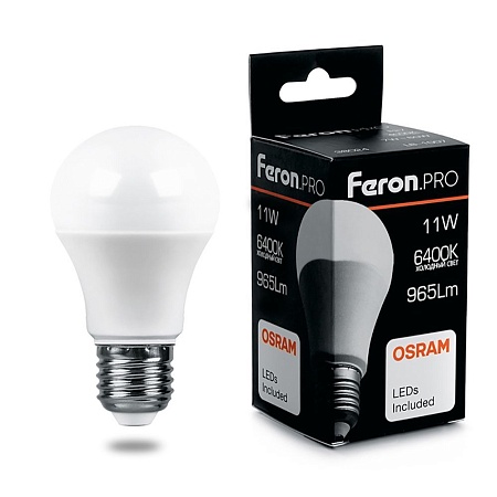 Лампа светодиодная Feron.PRO LB-1011 Шар E27 11W 175-265V 6400K - фото