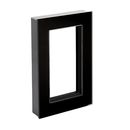 Рамка  2-местная (без перемычки), стекло, STEKKER, GFR00-7012-05, серия Катрин, черный - фото