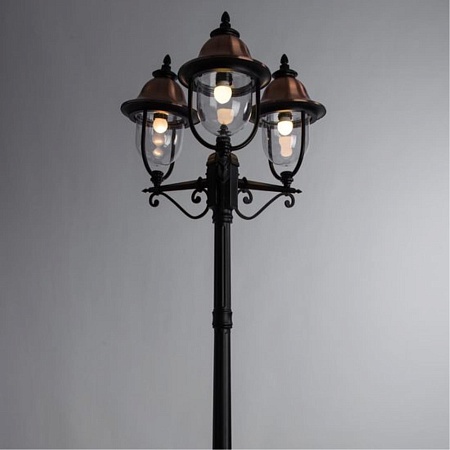 Парковый светильник ARTE LAMP A1486PA-3BK - фото