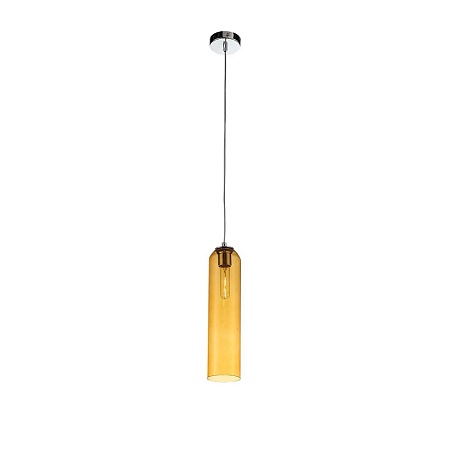 Светильник подвесной ST-Luce Хром/Янтарный E27 1*60W SL1145.193.01 - фото