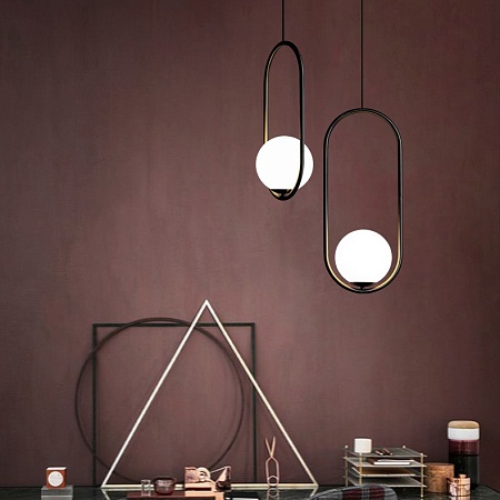 Подвесной Светильник Matthew Mccormick Hoop 50 Black Mila Pendant Imperiumloft 179966-22 - фото