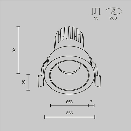 Встраиваемый светильник Technical DL115-10W-2.7K-W - фото