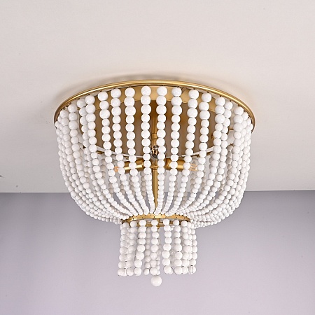 Люстра Jacqueline Clear Flush-Mount Brass Imperiumloft 186173-22 - фото