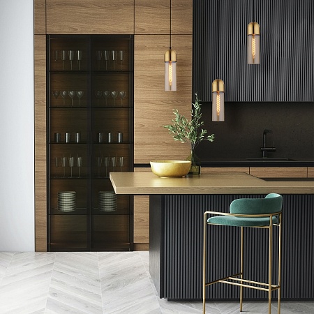 Подвесной светильник Eurosvet 50180/1 янтарный - фото