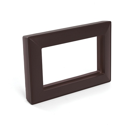 Рамка  2-местная (без перемычки),  пластик, STEKKER, PFR00-7012-04, серия Катрин, шоколад - фото