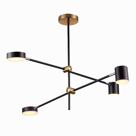 Светильник потолочный ST-Luce Черный, Латунь/Черный LED 4*5W 3000K SL1604.432.04 - фото