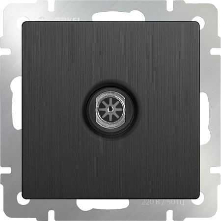 ТВ-розетка оконечная графит рифленый WL04-TV - фото