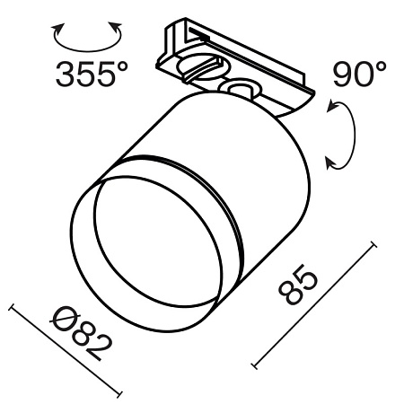 Трековая система Maytoni накладная 220V 200 TS-D-200-TR088-1-GX53-B