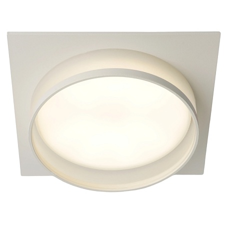 Светильник встраиваемый Feron DL701 потолочный GX70 белый квадрат - фото