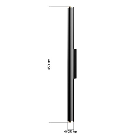 Светильник настенный ST-Luce Черный/Черный, Золотистый LED 2*2,5W 3000K SL6210.401.02 - фото