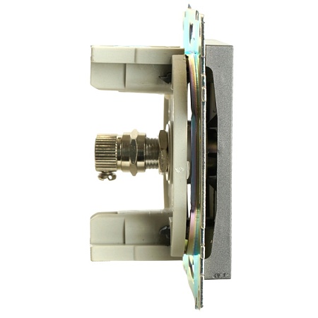 Розетка телевизионная 1-местная (механизм), 75 Ом, 5-862МГц, серия Катрин, графит, GLS00-7108-06 - фото