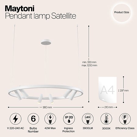 Подвесной светильник Maytoni MOD102PL-L42W - фото