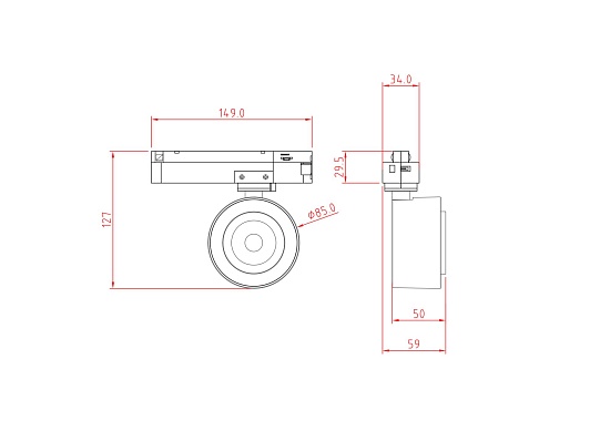 Трековый светильник Technical Treo TR023-1-12W4K - фото