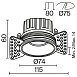 Встраиваемый светильник Technical DL058-12W3K-TRS-B - фото