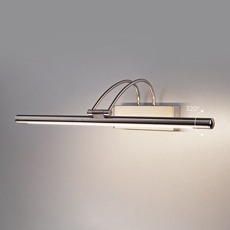 Настенный светодиодный светильник Simple LED никель Simple LED 10W 1011 IP20 никель Elektrostandard - фото