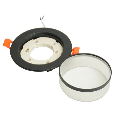 Светильник встраиваемый Feron DL500 потолочный GX53 черный круг - фото