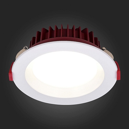 Св-к встр. Белый LED 1*24W 3000K 1 920Lm Ra80 100° IP44 D165xH54 100-240VV ST752.538.24 - фото