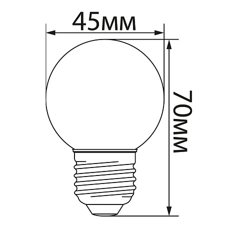 Лампа светодиодная Feron LB-37 Шарик матовый E27 1W 230V 2700K - фото
