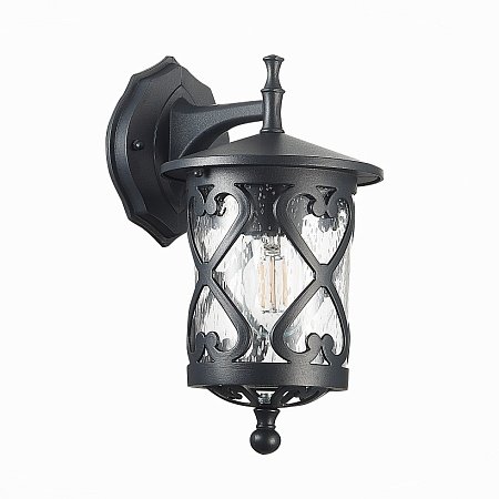 Светильник уличный настенный ST-Luce Черный/Черный, Прозрачный E27 1*60W SL085.411.01 - фото
