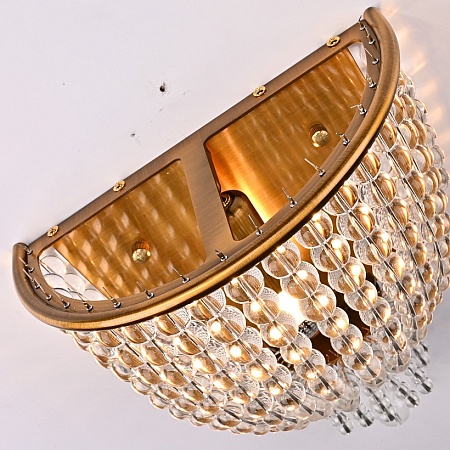 Бра Jacqueline White Sconce Brass Imperiumloft 219343-22 - фото