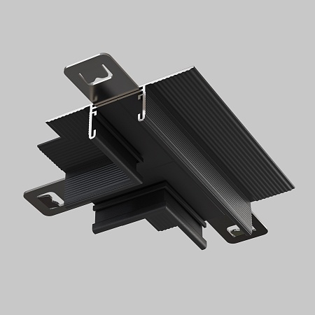 Т- образный коннектор встраиваемый Basity, черный  - фото