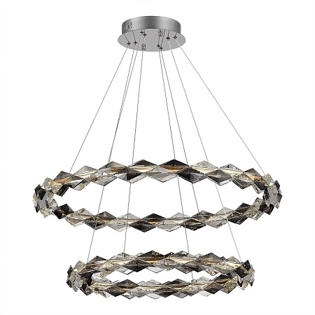 Люстра подвесная ST-Luce Хром/Прозрачно-Дымчатый LED 1*45W 3000K SL6009.103.02 - фото