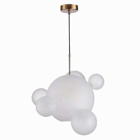 Светильник подвесной ST-Luce Латунь/Белый E27 1*60W SL1133.513.01 - фото