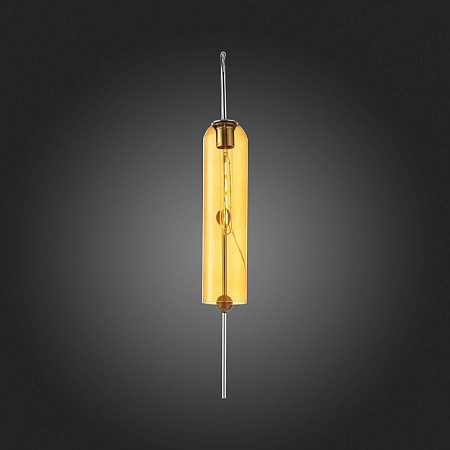 Светильник настенный ST-Luce Хром/Янтарный E27 1*60W SL1145.191.01 - фото