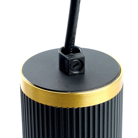 Светильник потолочный Feron ML1908 Barrel GATSBY levitation на подвесе MR16 35W, 230V, чёрный, античное золото 55*200 - фото