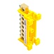 Шина"PE" STEKKER на изоляторе 6*9 на DIN-рейку 8 выводов, желтый, LD555-69-8 - фото