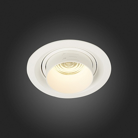 Св-к встр. Zoom Белый LED 1*12W 3000K 960Lm Ra90 15°-60° IP20 D115xH95 170-240V ST701.538.12 - фото