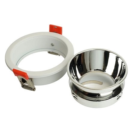 Светильник встраиваемый Feron DL3102 потолочный MR16 G5.3 белый + хром - фото