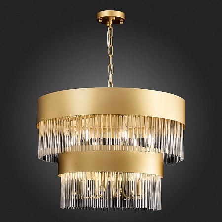 Люстра подвесная ST-Luce Золотистый/Золотистый, Прозрачный E14 9*40W SL1225.203.09 - фото