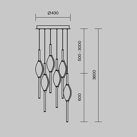 Подвесной светильник Maytoni Foresight MOD347PL-L48BS3K - фото