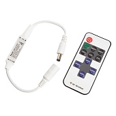 Контроллер для одноцветной светодиодной ленты мини с П/У белый, 12-24V, LD65