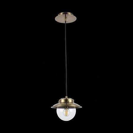 Светильник подвесной Античная бронза/Прозрачный E14 1*40W SLE110103-01 - фото