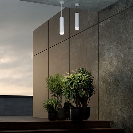 Подвесной светодиодный светильник DLR023 IP54 белый 35084/H белый Elektrostandard - фото