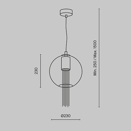 Подвесной светильник Maytoni P095PL-01BZ1 - фото