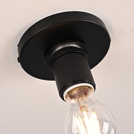Потолочный Светильник Rh Utilitaire Socket Flushmount Black Imperiumloft 123676-22 - фото