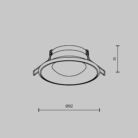 Встраиваемый светильник Technical Spark DL096-GU10-W - фото