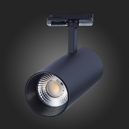 ST350.436.30.24 Св-к трек. Черный LED 1*30W 3000K 2 700Lm Ra?80 24° IP20 L177xW77xH204 100-240V Однофазная трековая система - фото