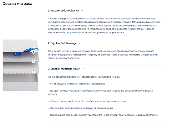 Матрас LineaFlex Ergolife фото