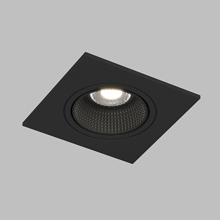DK3071-BK Встраиваемый светильник, IP 20, 10 Вт, GU5.3, LED, черный/черный, пластик - фото