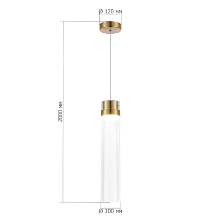 Светильник подвесной ST-Luce Латунь/Прозрачный LED 1*12W 4000K SL6236.303.01 - фото