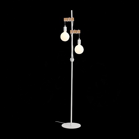 Светильник напольный Белый, Светлое дерево E27 2*60W SL1142.505.01 - фото