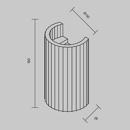 Настенный светильник (бра) Technical C124WL-GU10-02-W - фото