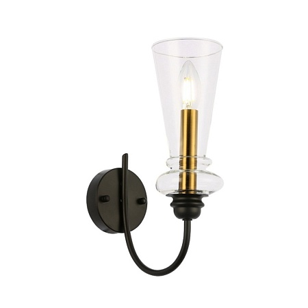 Светильник настенный Черный/Прозрачный E14 1*40W SLE112401-01 - фото